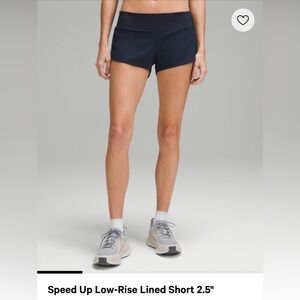 Lululemon Speed Up LR Short 2.5”